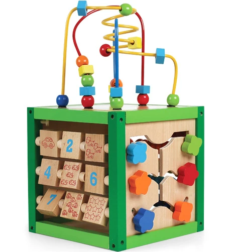 Pino aktiviti-kocka 7708 - drvena igračka za razvoj fine motorike